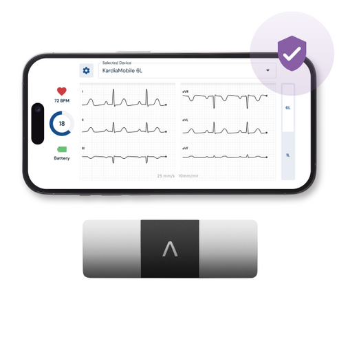 EKG Monitor with 6 Leads | KardiaMobile 6L by AliveCor